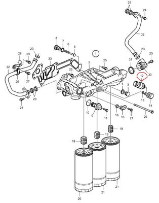 Silver 52609076  Penta Oil Pressure Sensor